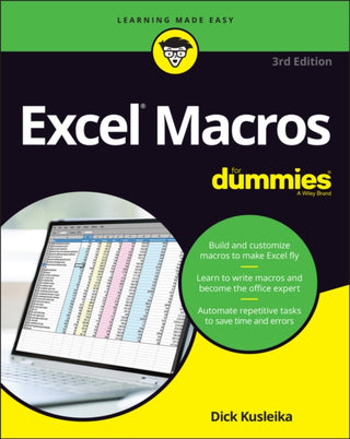 Cover image for 9781119844433 - Excel Macros For Dummies, 3rd Edition