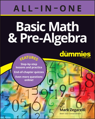 Cover image for 9781119867081 - Basic Math & Pre–Algebra All0in–One For Dummies (+  Chapter Quizzes Online)
