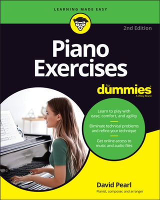 Cover image for 9781119873204 - Piano Exercises For Dummies, 2nd Edition