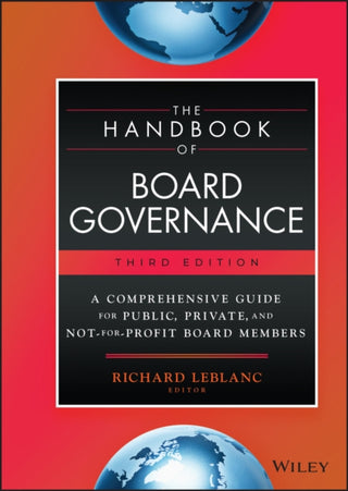 Cover image for 9781119909279 - The Handbook of Board Governance
