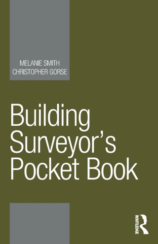 Cover image for 9781138307919 - Building Surveyor’s Pocket Book