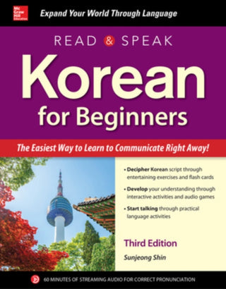 Cover image for 9781260031034 - Read and Speak Korean for Beginners, Third Edition