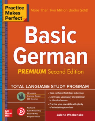 Cover image for 9781260120912 - Practice Makes Perfect: Basic German, Premium Second Edition