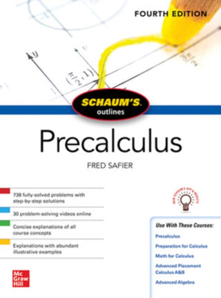 Cover image for 9781260454208 - Schaum's Outline of Precalculus, Fourth Edition
