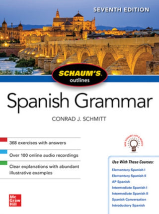 Cover image for 9781260454222 - Schaum's Outline of Spanish Grammar, Seventh Edition