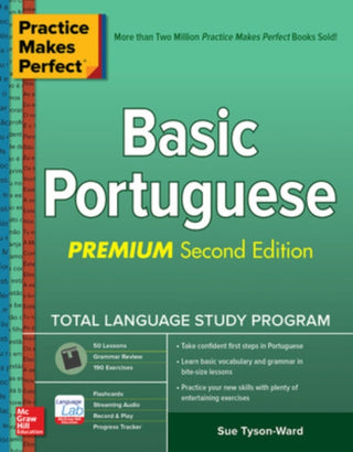 Cover image for 9781260455229 - Practice Makes Perfect: Basic Portuguese, Premium Second Edition