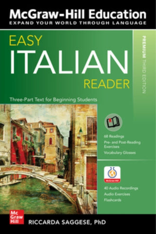 Cover image for 9781260463644 - Easy Italian Reader, Premium Third Edition