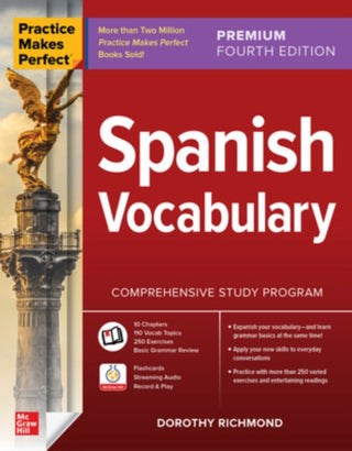 Cover image for 9781264264247 - Practice Makes Perfect: Spanish Vocabulary, Premium Fourth Edition