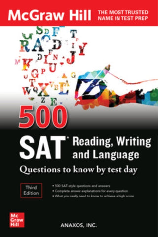 Cover image for 9781264277797 - 500 SAT Reading, Writing and Language Questions to Know by Test Day, Third Edition