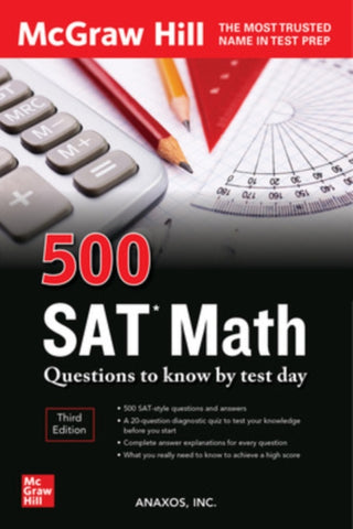 Cover image for 9781264277803 - 500 SAT Math Questions to Know by Test Day, Third Edition