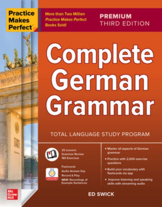 Cover image for 9781264285563 - Practice Makes Perfect: Complete German Grammar, Premium Third Edition