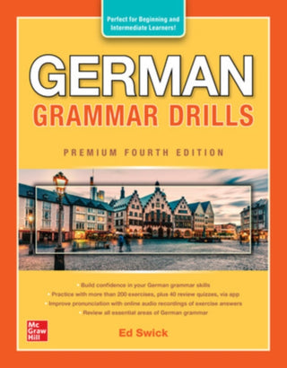 Cover image for 9781264286102 - German Grammar Drills, Premium Fourth Edition