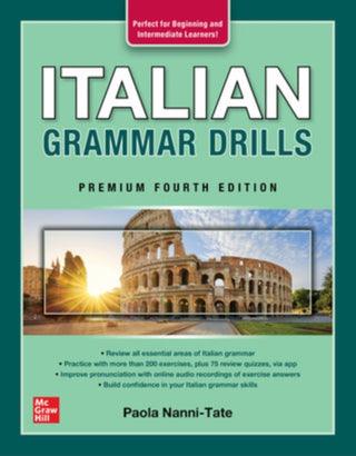 Cover image for 9781264286379 - Italian Grammar Drills, Premium Fourth Edition