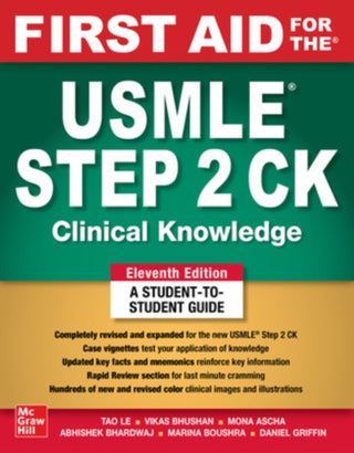 Cover image for 9781264855100 - First Aid for the USMLE Step 2 CK, Eleventh Edition