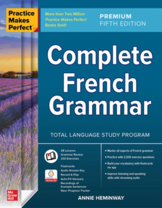 Cover image for 9781266005596 - Practice Makes Perfect: Complete French Grammar, Premium Fifth Edition