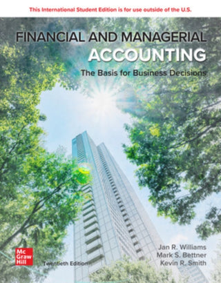 Cover image for 9781266236372 - Financial & Managerial Accounting ISE