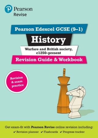 Cover image for 9781292176451 - Pearson REVISE Edexcel GCSE History Warfare and British Society Revision Guide and Workbook incl. online revision - for 2026, 2027 exams