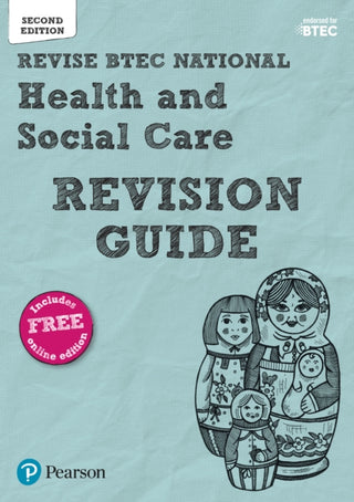 Cover image for 9781292230443 - Pearson REVISE BTEC National Health and Social Care Revision Guide incl. online revision - for 2026 exams