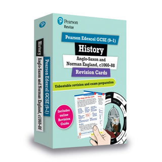 Cover image for 9781292257358 - Pearson REVISE Edexcel GCSE History Anglo-Saxon and Norman England Revision Cards incl. online revision - for 2026, 2027 exams