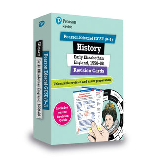 Cover image for 9781292257372 - Pearson REVISE Edexcel GCSE History Elizabethan England Revision Cards incl. online revision - for 2026, 2027 exams