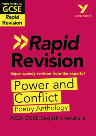 Cover image for 9781292270920 - York Notes RAPID AQA GCSE (Revision Guide) Power and Conflict Poetry Anthology - for 2026, 2027 exams