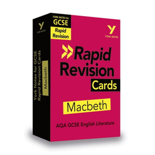 Cover image for 9781292273631 - York Notes RAPID AQA GCSE (Revision Cards) Macbeth - for 2026, 2027 exams
