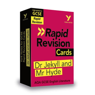 Cover image for 9781292273655 - York Notes RAPID AQA GCSE (Revision Cards) The Strange Case of Dr Jekyll and Mr Hyde - for 2026, 2027 exams