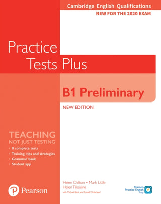Cover image for 9781292282152 - Cambridge English Qualifications: B1 Preliminary Practice Tests Plus