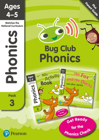 Cover image for 9781292377674 - Bug Club Phonics Learn at Home Pack 3, Phonics Sets 7-9 for ages 4-5 (Six stories + Parent Guide + Activity Book)