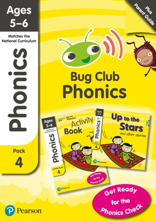 Cover image for 9781292377681 - Phonics - Learn at Home Pack 4 (Bug Club), Phonics Sets 10-12 for ages 5-6 (Six stories + Parent Guide + Activity Book)