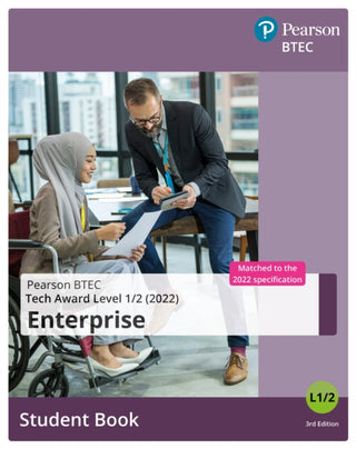 Cover image for 9781292444611 - BTEC Tech Award 2022 Enterprise Student Book