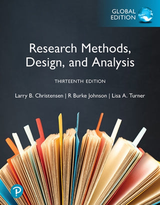 Supplemental image for 9781292469812 - Research Methods, Design, and Analysis, Global Edition