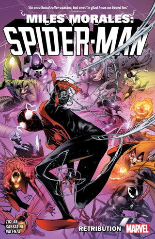 Cover image for 9781302954772 - Miles Morales: Spider-Man by Cody Ziglar Vol. 4 - Retribution