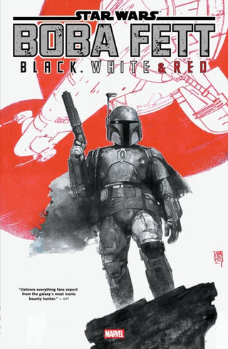 Cover image for 9781302963750 - Star Wars: Boba Fett - Black, White & Red Treasury Edition
