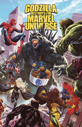Cover image for 9781302964894 - Godzilla Destroys the Marvel Universe