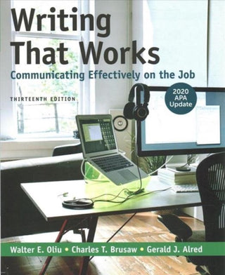 Cover image for 9781319361525 - Writing That Works: Communicating Effectively on the Job with 2020 APA Update