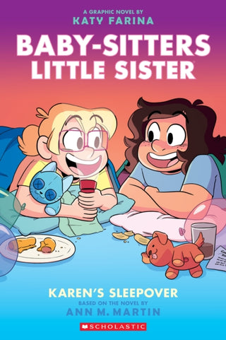 Cover image for 9781338762549 - Karen's Sleepover: A Graphic Novel (Baby-Sitters Little Sister #8)
