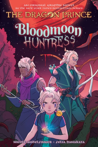 Cover image for 9781338769951 - Bloodmoon Huntress (The Dragon Prince Graphic Novel #2)