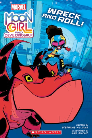 Cover image for 9781338785524 - Moon Girl and Devil Dinosaur: Wreck and Roll!: A Marvel Original Graphic Novel