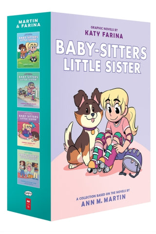 Cover image for 9781338790924 - Baby-sitters Little Sister Graphic Novels #1-4: A Graphix Collection