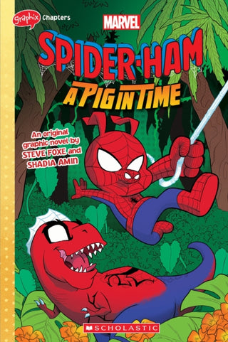 Cover image for 9781338889437 - SPIDER-HAM #3 (GRAPHIX CHAPTERS) A Pig in Time