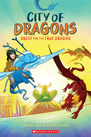Cover image for 9781339033006 - Quest for the True Dragon: A Graphic Novel (City of Dragons #3)