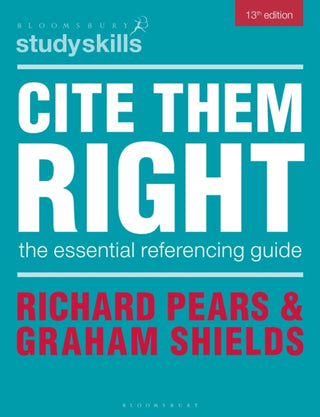 Cover image for 9781350477261 - Cite Them Right