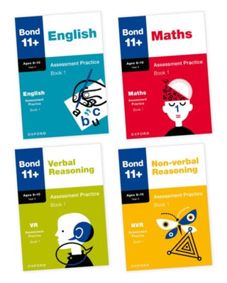 Cover image for 9781382053952 - Bond 11+ Assessment Practice Papers Bundle for Age 9-10 (Book 1) | For GL Assessment 2026 & other 11 plus exams | 56 Practice Papers across English, Maths, Verbal Reasoning & Non-verbal Reasoning