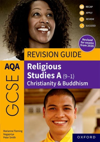 Cover image for 9781382073684 - AQA GCSE Religious Studies A (9-1): Christianity & Buddhism Revision Guide