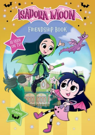 Cover image for 9781382084437 - Isadora Moon: Friendship Book, packed with friendship-themed activities including quizzes, fact files, and portrait drawing! (As seen on TV)