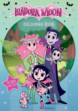 Cover image for 9781382084819 - Isadora Moon Colouring Book, packed with colouring and drawing (as seen on TV)