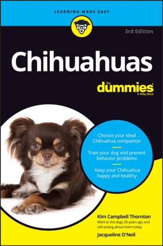 Cover image for 9781394156801 - Chihuahuas For Dummies, 3rd Edition