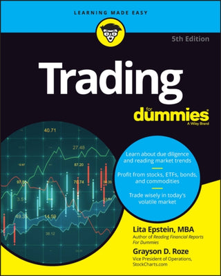 Cover image for 9781394161485 - Trading For Dummies, 5th Edition