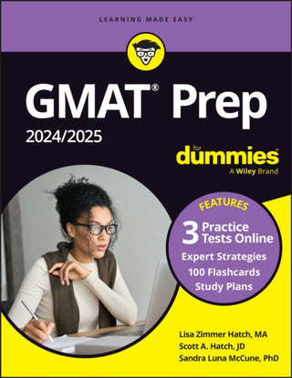 Cover image for 9781394183364 - GMAT Prep 2024/2025 For Dummies (GMAT Focus Edition): Book + 3 Practice Tests + Flashcards Online
